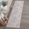 Jonathan Y Primrose Art Nouveau Floral Border Non-Slip Machine-Washable Cream/Pink 2 ft. x 8 ft. Runner Rug BTF100C-28 - alternate 1