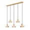 Z-Lite Ludo Matte White + Modern Gold 5 Light Linear Chandelier 829P12-5L-MW-MGLD-LE - alternate 1