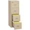 Fireking 12-3/16" W 4 Drawer Fire-Resistant Vertical File Cabinet, Parchment 4R1822-CPA - alternate 2