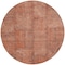Homeroots 8' Salmon Copper And Gray Round Patchwork Washable Indoor Outdoor Area Rug 581613 - alternate 6