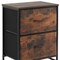 Homeroots 19" Black And Brown Fabric Metal And Wood Two Drawer Dresser 635731 - alternate 4