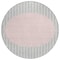 Homeroots 8' Silver And Pink Round Striped Washable Indoor Outdoor Area Rug 597195 - alternate 6
