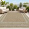 Jonathan Y Frenzy Smart Jute Minimalist Boho Inset Border Natural/Beige 4 ft. x 6 ft. Indoor/Outdoor Area Rug FXV204A-4 - alternate 1