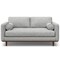 Homeroots 72" Gray Fabric Sofa With Brown Legs 640990 - alternate 1
