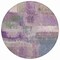 Homeroots 8' Lavender And Purple Round Abstract Washable Indoor Outdoor Area Rug 609306 - alternate 9