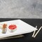 Smarty Had A Party 11" x 16" White Rectangular with Groove Rim Plastic Serving Trays (24 Trays), 24PK 7914-CASE - alternate 6