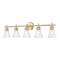 Z-Lite Belle 5-Light Vanity, 42 in W, Modern Gold 7519-5V-MGLD - alternate 1