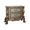 Homeroots 31" Gold Two Drawers Solid Wood Mirrored Nightstand 347056 - alternate 1