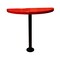 Leisure Craft Perforated Semi-Circle Pedestal Table, Portable, 40"H, Red STAB40-PERF-RED - alternate 1