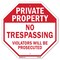 Signmission Private Property No Trespassing Vio, 10 Inch X 10 Inch, Aluminum Metal Signs OC-A-10-148 - alternate 1