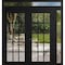 Vdomdoors Front Exterior Prehung Metal-Plastic Double Doors Clear Glass / MANUX 8151 Matte Black / Office Com MANUX8151DEXD-BLK-W72+14xH80+16-LH-I - alternate 1