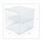 Deflecto Stackable Cube Organizer, Divided, 2 Compartments, Plastic, 6 x 6 x 6, Clear 350701 - alternate 7