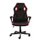 Elama High Back Adjustable Faux Leather Office Chair in Black and Red Trim ELM-F-001 - alternate 6