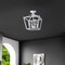 Jonathan Y Plains 12" 4-Light Modern Farmhouse Metal Open-Frame Pagoda LED Semi Flush Mount Mini Lantern, White JYL7610E - alternate 8