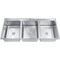 Amgood 16 in. x 20 in. x 12 in. Stainless Steel 3 Compartment Drop-In Sink. NSF AMG SINK DIS S3C-162010-NF-Z - alternate 4