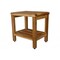 Homeroots 18" Contemporary Teak Shower Stool Or Bench With Shelf In Natural Finish 376749 - alternate 3