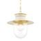 Mitzi Zio & Sons X Nori 1 Light Pendant 11 In. Aged Brass/Soft Cream H773701L-AGB/SCR - alternate 1