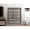 Sartodoors Sliding Closet Bypass Doors 36 x 80in, Quadro 4445 Nebraska Grey W/ Frosted Glass, Sturdy Rails QUADRO4445DBD-NEB-36 - alternate 1