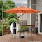 Pure Garden 9 ft Round Patio Umbrella with Easy Crank and Vented Canopy, Orange Shade 50-LG1052 - alternate 7