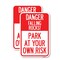 Signmission Danger Falling Rocks! - Park at Your Own Risk, 18'' X 24'' 2 Signs, Heavy Gauge Aluminum, 2PK A-1824-2PACK-24197 - alternate 1
