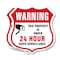 Signmission 24 Hour Surveillance Shield Sign Warning, 12 inch X 12 inch, Plastic Sign, 2PK SHI-P-2PACK-12-347 - alternate 1