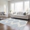 Homeroots 5' X 8' Ivory And Blue Geometric Washable Indoor Outdoor Area Rug 598753 - alternate 7