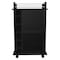 Homeroots Black Rolling Bar Cart With Wine Storage 477703 - alternate 1