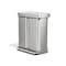 Simplehuman 15 gal Rectangular Step-On Trash Container, Silver, 1 Openings CW2116 - alternate 1