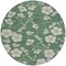 Homeroots 8' Sage And Ivory Round Floral Washable Indoor Outdoor Area Rug 600050 - alternate 6