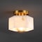 Jonathan Y Tessa 8" 1-Light Modern Contemporary Alabaster/Iron Hexagonal LED Semi Flush Mount, White Marbling/Br JYL1204A - alternate 9