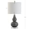Jonathan Y Anya 20.5" Mini Glass LED Table Lamp, Gray JYL1028A - alternate 5