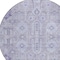 Homeroots 8' Lavender Purple And Gray Round Oriental Washable Indoor Outdoor Area Rug 582094 - alternate 6