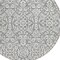 Homeroots 8' Gray And Ivory Round Damask Washable Indoor Outdoor Area Rug 595153 - alternate 6