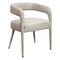Homeroots Set of Two Ivory Upholstered Linen Open Back Dining Side Chairs 558310 - alternate 5