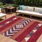 Homeroots 8' X 10' Red White And Navy Blue Southwestern Washable Indoor Outdoor Area Rug 613948 - alternate 1