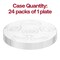 Smarty Had A Party 12" Clear with Silver Round Section Tray Disposable Plastic Seder Plates (24 Plates), 24PK 2668-CLS-CASE - alternate 6