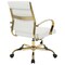 Leisuremod Benmar Leather Office Chair with Gold Frame, White BOG19WL - alternate 3