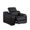 Homeroots 41" Black Italian Leather Wall Hugger Recliner With USB 634537 - alternate 7