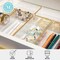 Martha Stewart Kerry 6 Pack Plastic Stackable Office Desk Drawer Organizers with Gold Trim, 6 x 3 BE-PB9051-G-6-CLRGLD-MS - alternate 8