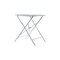 Homeroots 30" White Rounded Aluminum Folding Outdoor Bistro Table with Umbrella Hole 606430 - alternate 5