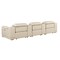 Homeroots 134" Beige Italian Leather Reclining Metal USB Sofa 720291 - alternate 4