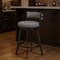 Homeroots 31" Gray and Black Fabric and Steel Low Back Bar Height Swivel Bar Chair 564998 - alternate 6