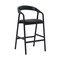 Armen Living Apache Black Oak Wood and Faux Leather Bar Stool LCAPBABLK30 - alternate 1