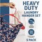 Lifemaster Heavy-Duty Plastic Hangers, Non-Slip, Space-Saving, Holds 5 lbs, Red, 5PK LMPLCRED5 - alternate 3