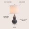 Jonathan Y Anya 20.5" Mini Glass LED Table Lamp, Gray JYL1028A - alternate 6