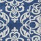 Homeroots 3' X 5' Navy Blue And Ivory Damask Washable Indoor Outdoor Area Rug 614443 - alternate 9