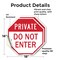 Signmission Private Do Not Enter, 18 inch X 18 inch, Vinyl Decal, 2PK OC-D-2PACK-18-137 - alternate 2