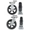 Hyw Products Heavy Duty Caster Set 8in Rubber on Cast Iron Wheels, 2 Rigid & 2 Swivel, 4PK 40-80R-A1-RC-2,40-80S-A1-RC-2 - alternate 3