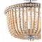 Jonathan Y Allie 14" 3-Light Bohemian Farmhouse Wood Bead/Iron LED Semi Flush Mount, Antique Silver/Light Taupe JYL9020B - alternate 10