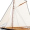 Homeroots 31" Black Blue And White Solid Wood Pen Duick Hand Painted Model Sail Boat 402009 - alternate 3
